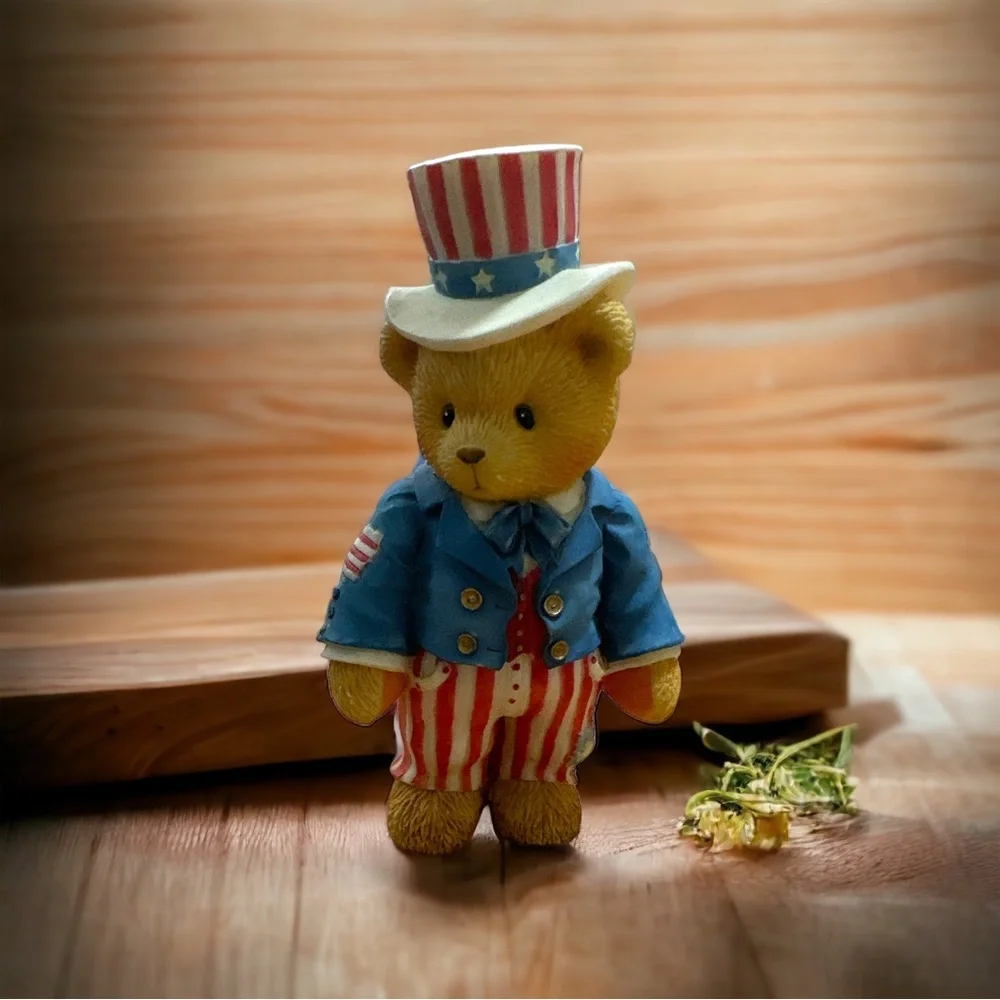 VINTAGE ~ Cherished Teddies ~ SAM ~ Uncle Sam Figurine